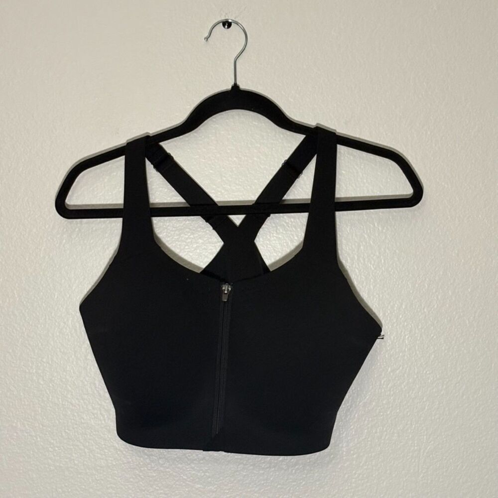 VSX Victoria's Secret Featherweight Max Front-Close Sports Bra 38DD Black NWT